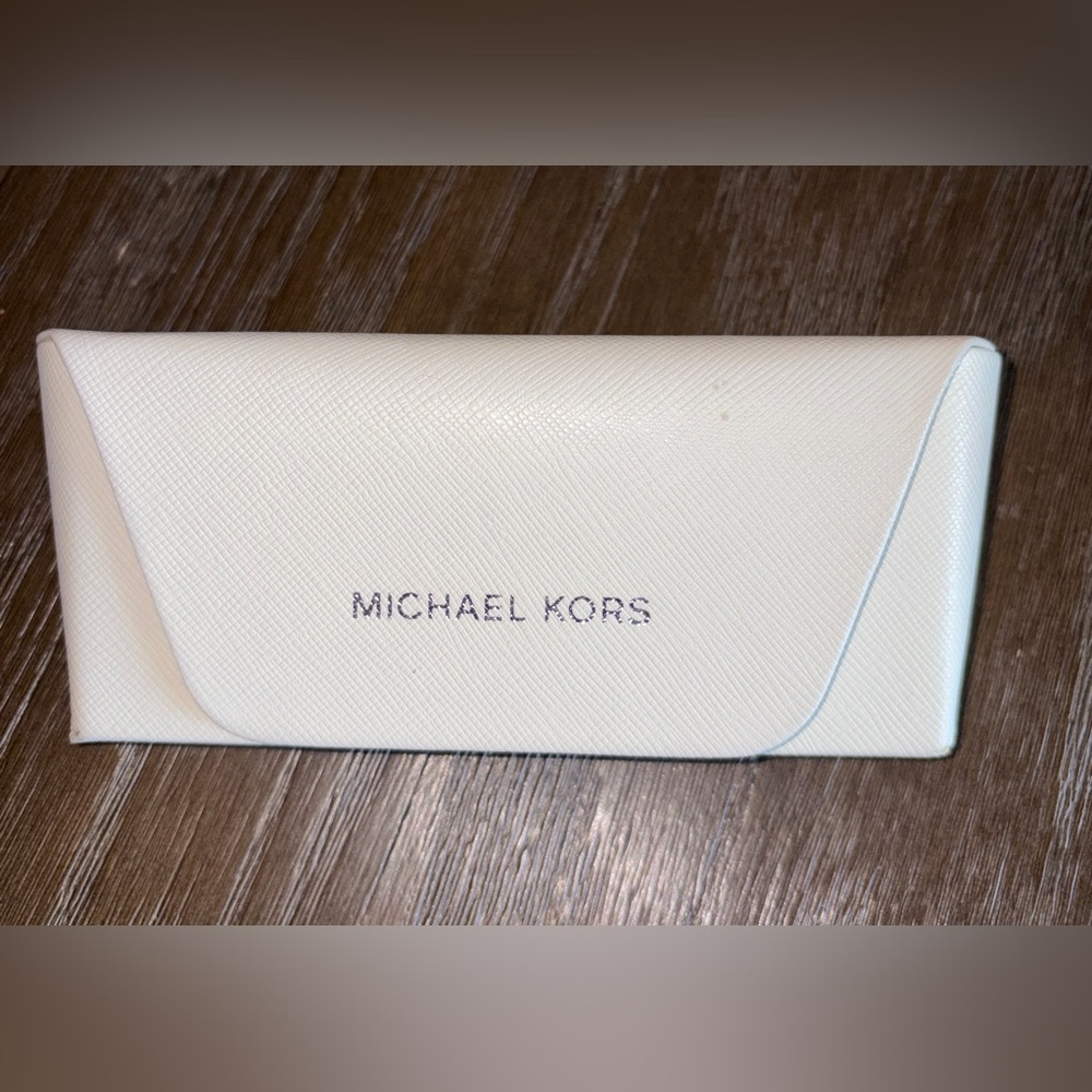 Michael Kors White Textured Case for eyewear